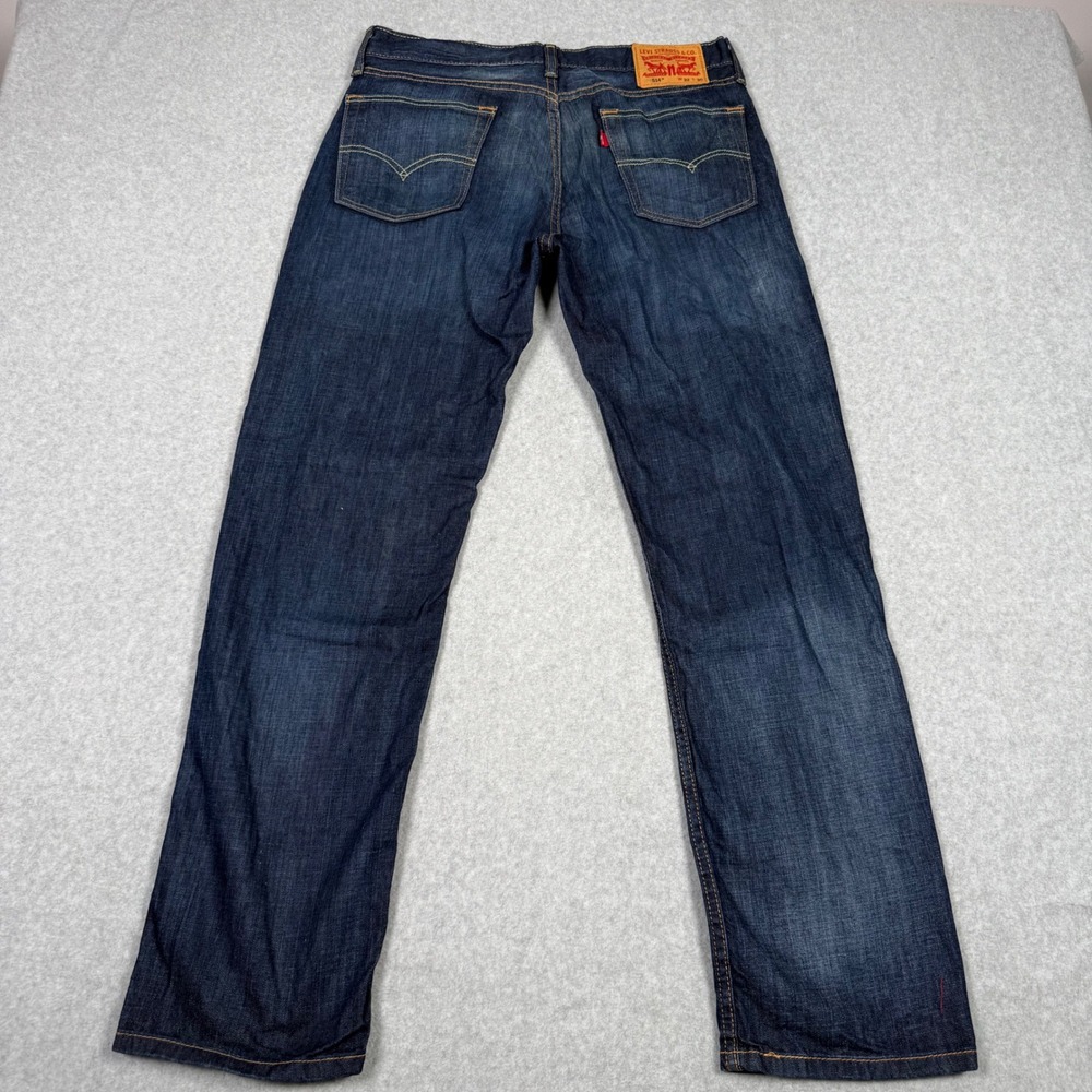 Levis 514 Straight Fit Jeans Dark Wash Indigo Denim Mens 32x30 Western Rodeo
